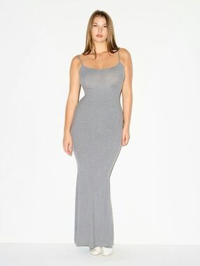 SKIMS 2X Grey Slim Cami Maxi Dress